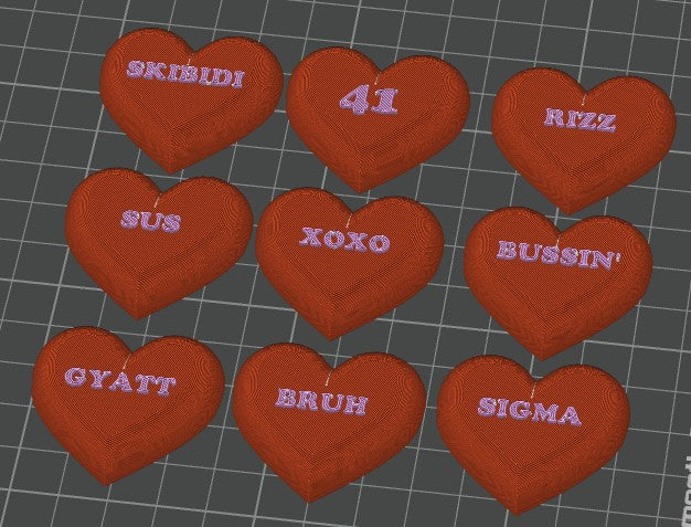 Made by Mike: Slang Conversation Heart Fidget Clickers - 1 Random Clicker