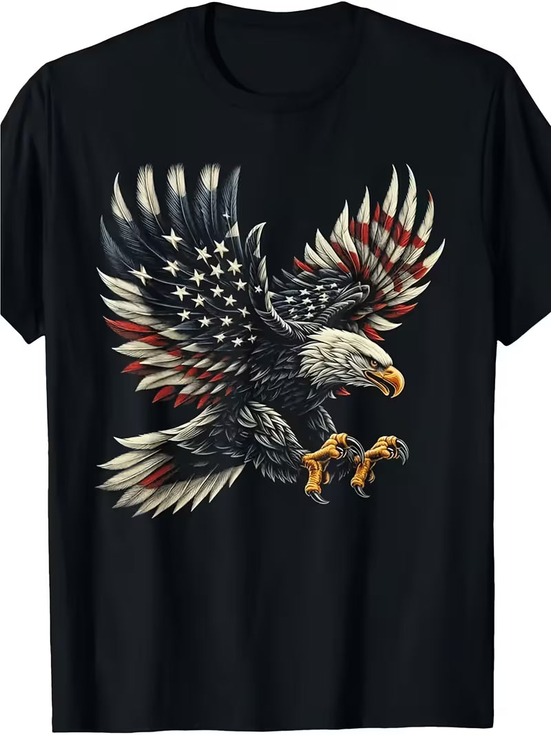 Unisex American Flag & Eagle  Vinyl Graphic T-Shirt