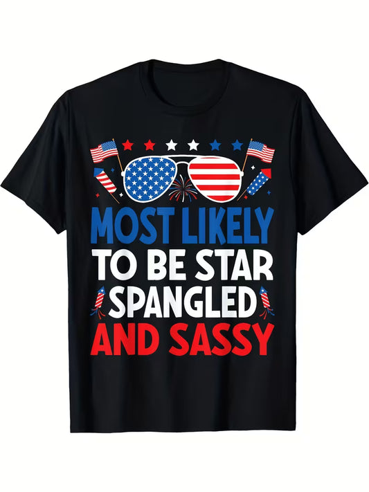 Unisex 4th Of July Most Likely Vinyl Graphic T-Shirt