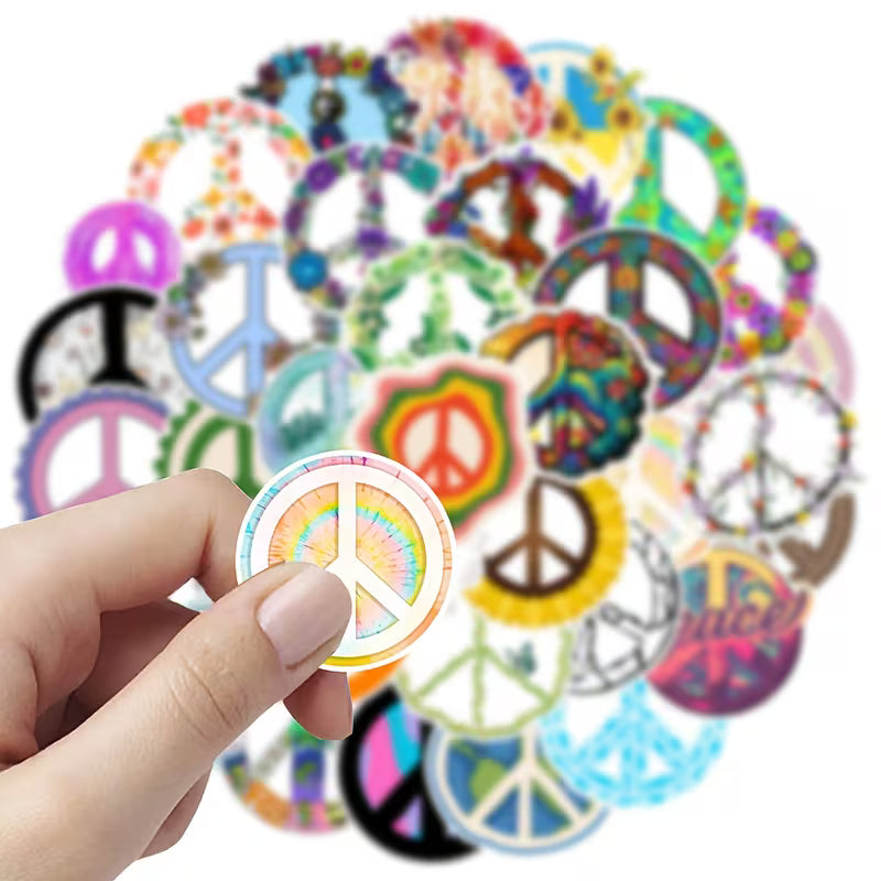 50 Peace Stickers