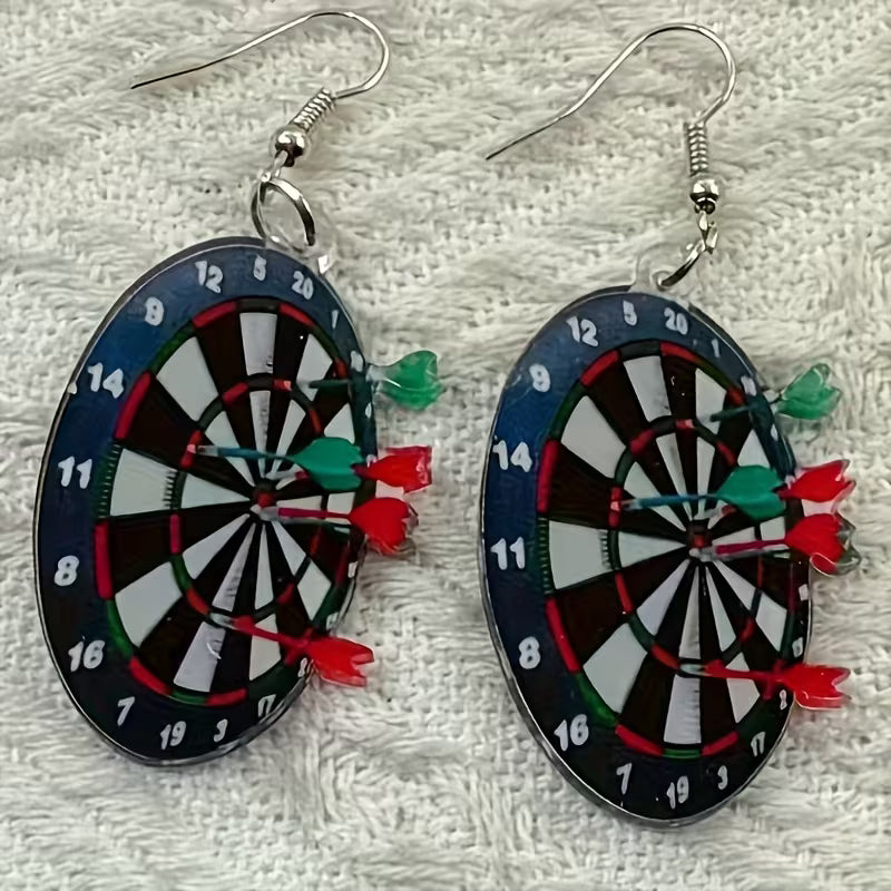 Dart Board Earrings
