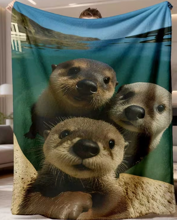 Preorder 60 x 80 Otter Flannel Blanket