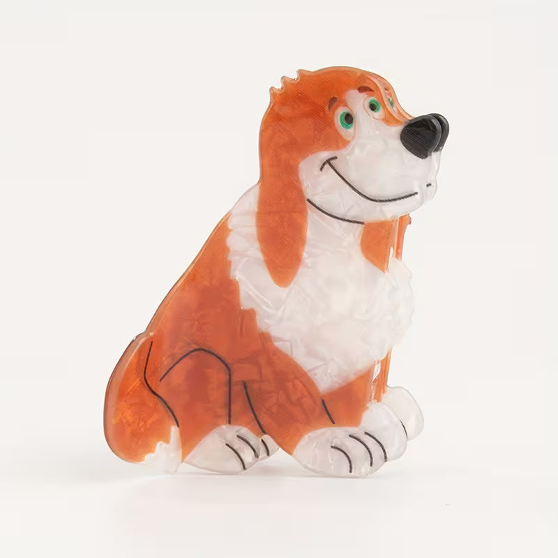 Orange Dog Hair Clip