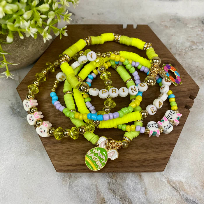 One Mystery Bracelet - Clay + Bead - Easter Mix #4