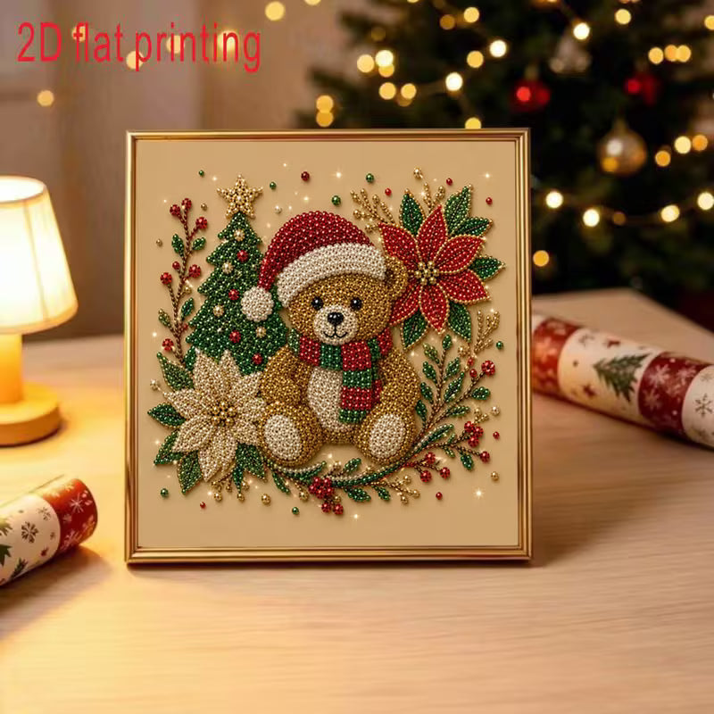 Christmas Bear Pearl Diamond Art Painting Kit
