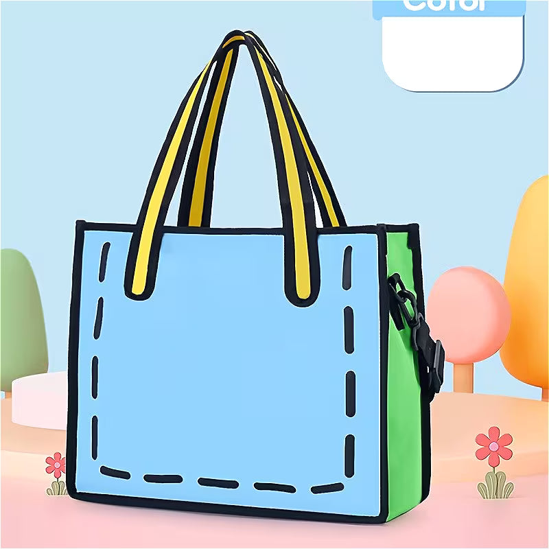 2D Cartoon Style Tote