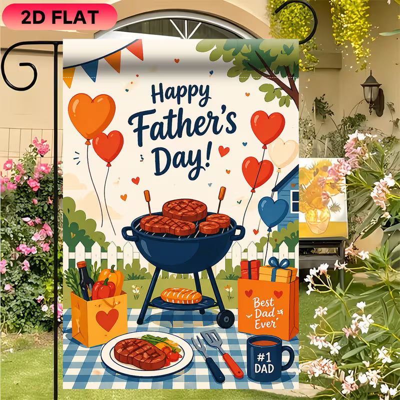 Preorder Father's Day Grilling Garden Flag
