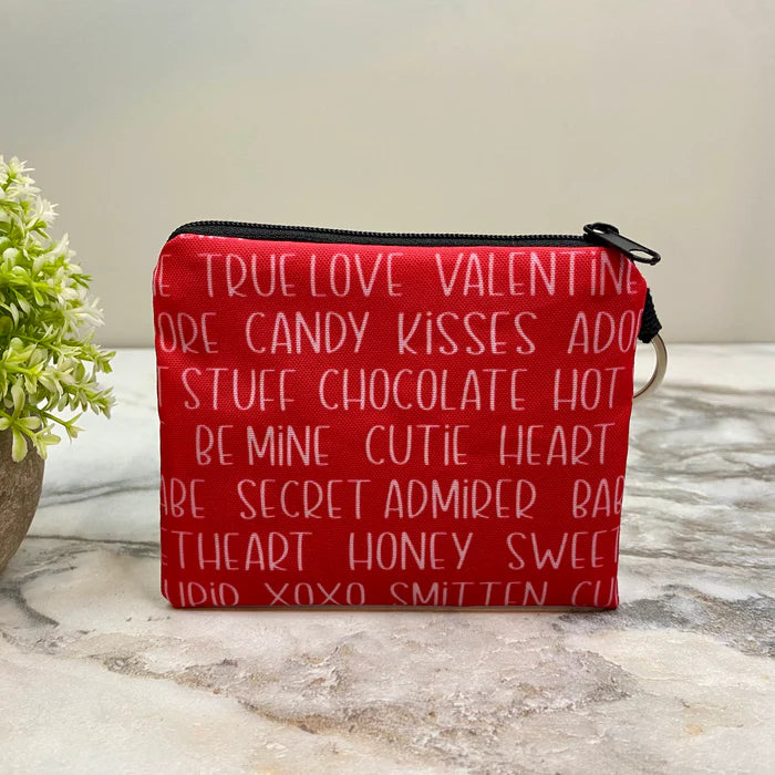 Valentine’s Day - Be Mine Words - Mini Coin Purse Keyring