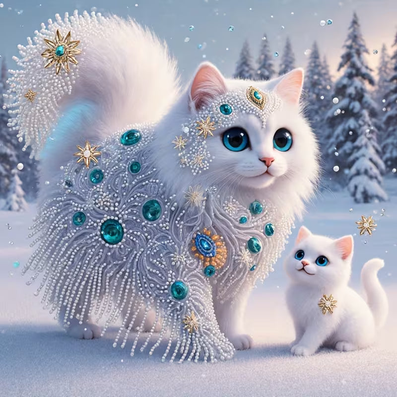 Winter Cats Diamond Art