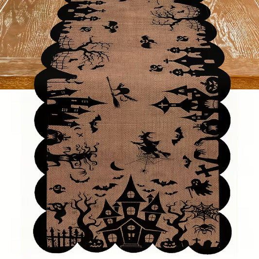 Preorder Haunted House Table Runner