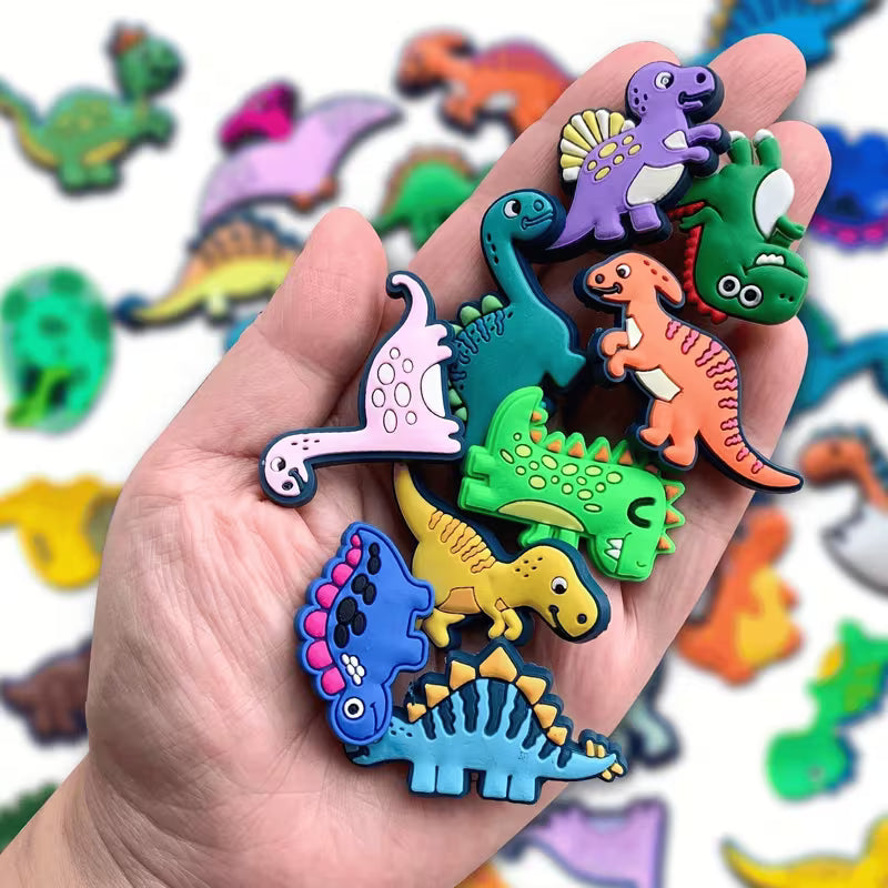 10 Dino Shoe Charms