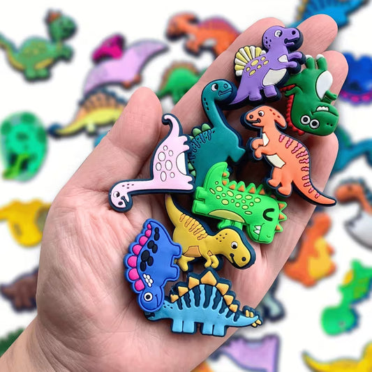 10 Dino Shoe Charms