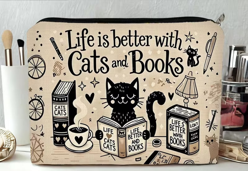 Books & Cats Pouch