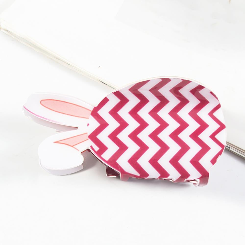 Easter Egg With Bunny Ears Claw Hair Clip - Red