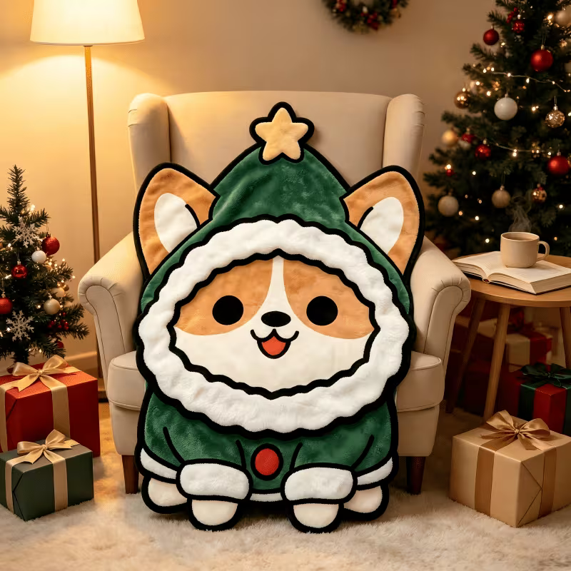 Preorder Christmas Dog Shaped Blanket