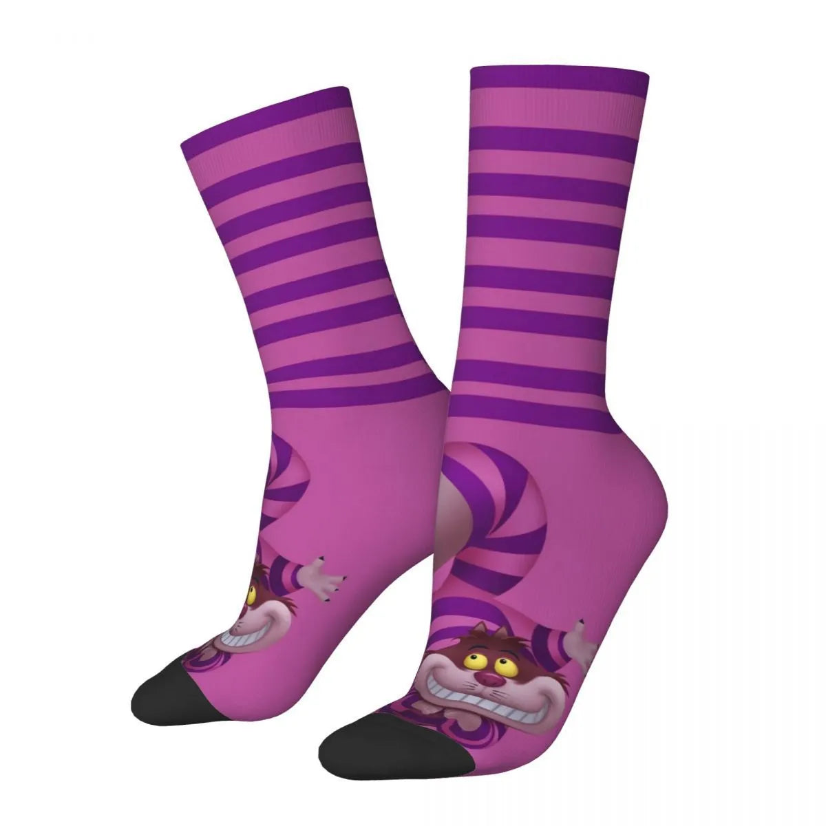Purple Stripe Cat Socks