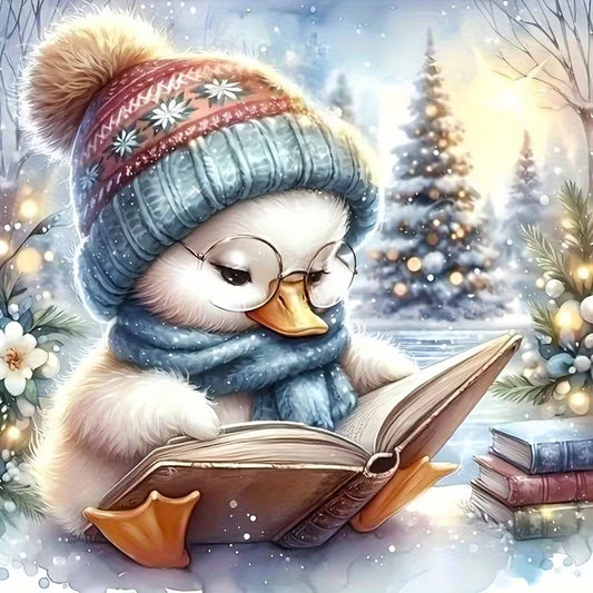 Reading Duck Diamond Art