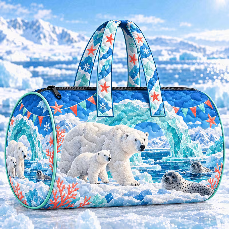 HOLIDAY SPECIAL! Bear & Seal  Weekender Quilted Duffle PREORDER