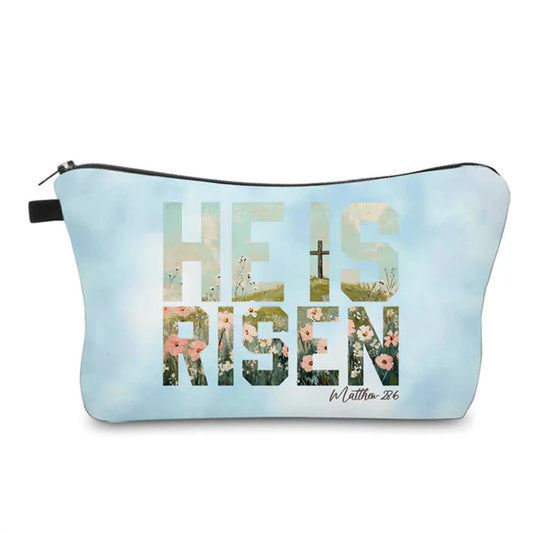 Easter Religious - He Is Risenn Water Resistant Pouch