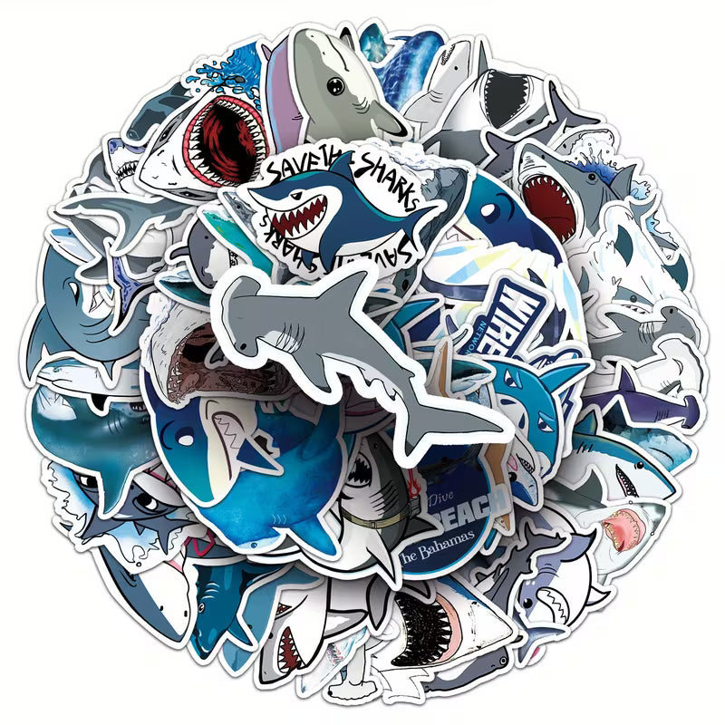25 Shark Stickers