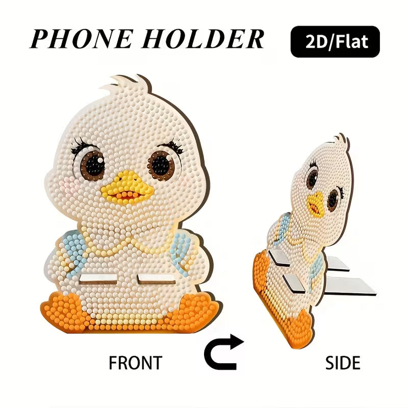 Preorder Wooden Duck Diamond Art Phone Stand