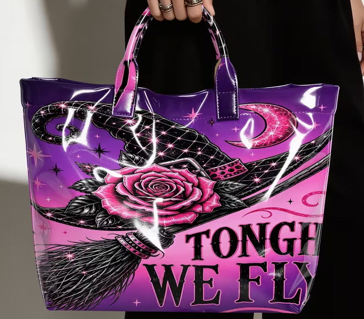 Glossy PVC Tomight We Fly Tote Bag