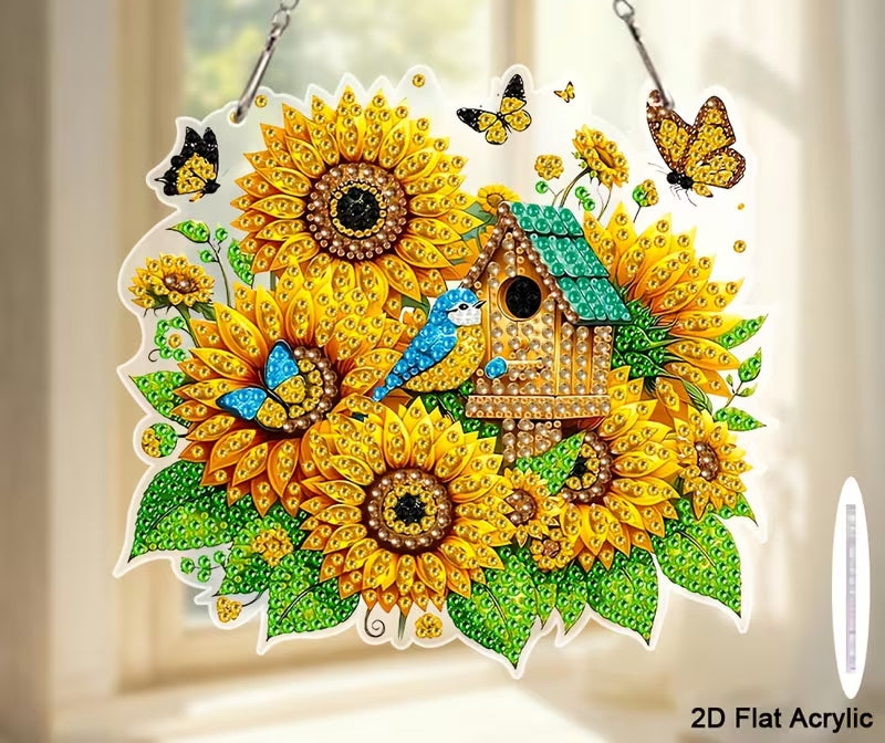 Preorder Sunflower Diamond Art Hanging Decor