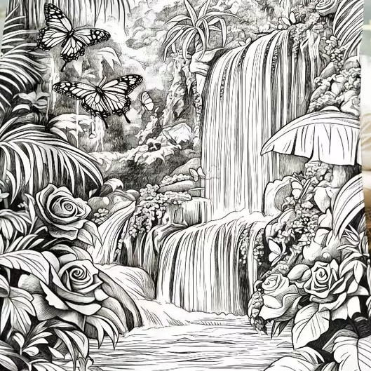 Preorder Kid's Coloring Blanket - 30 X 40 - Waterfall