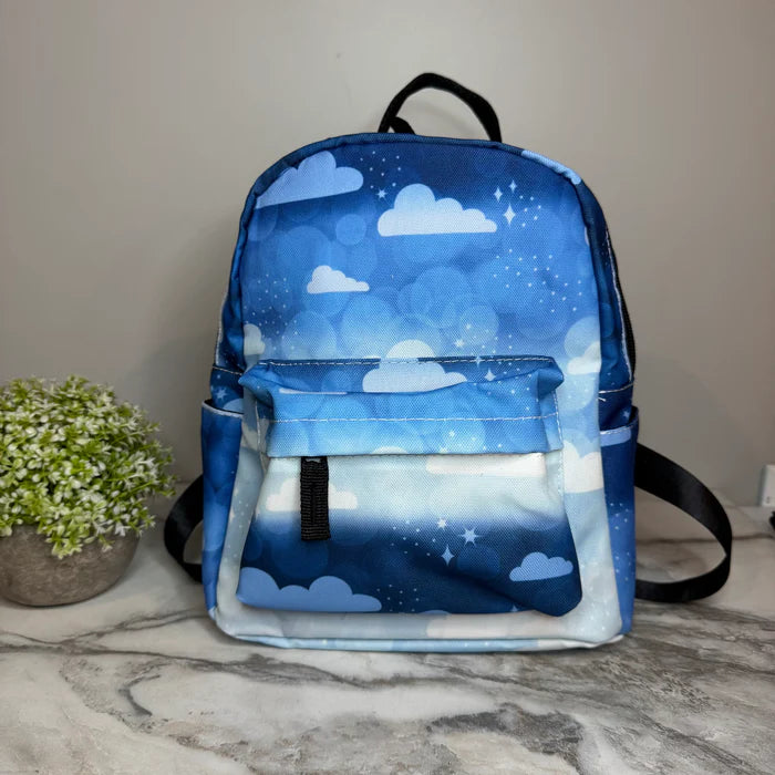 Blue Ombre Cloud Water Resistant Backpack