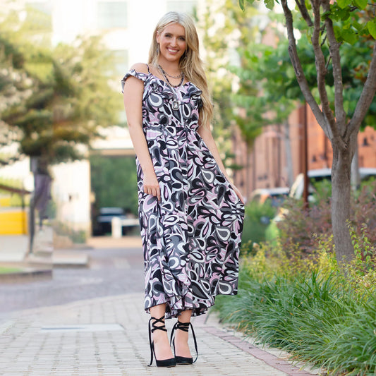 Off Shoulder Floral Dress