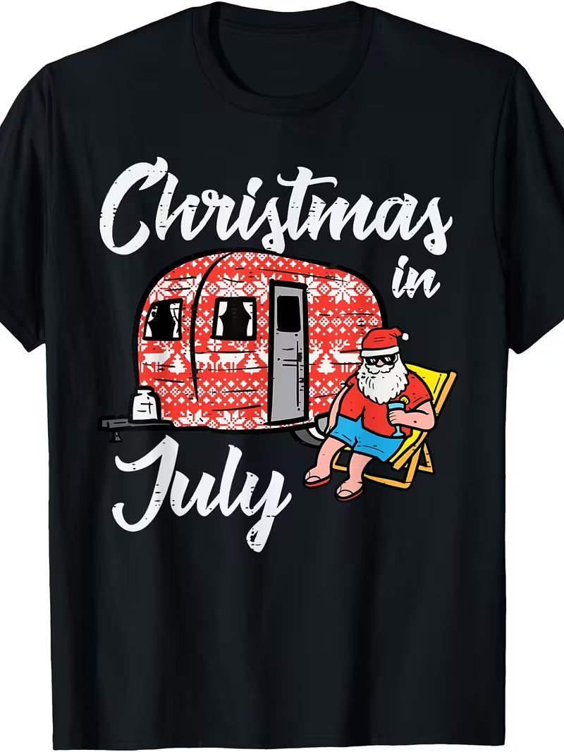 Unisex Christmas In July Vinyl Graphic  T-Shirt