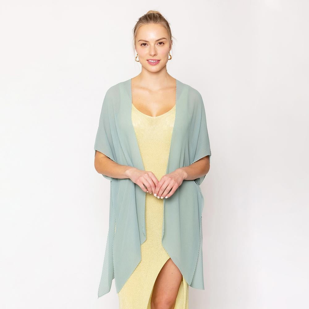 Do Everything In Love Solid Chiffon Ruana - Mint