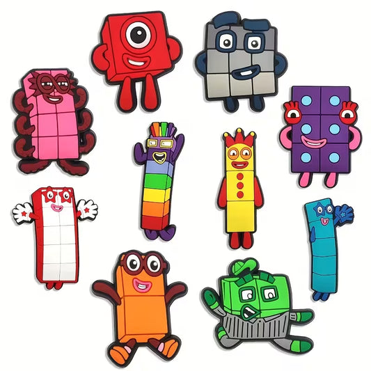 10 Block Shoe Charms