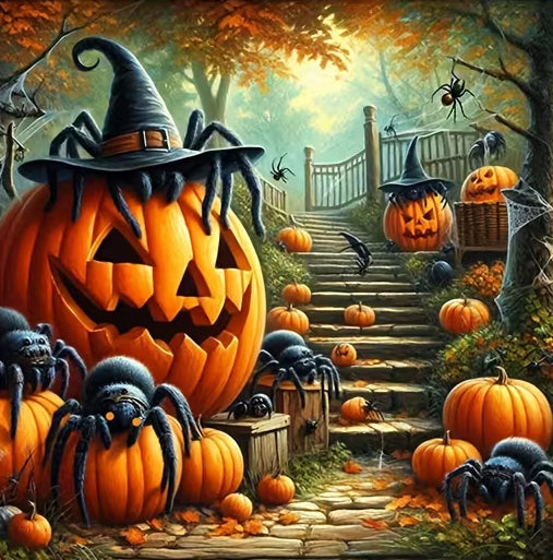 Spooky Pumpkin Diamond Art Painting
