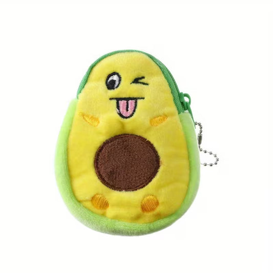 Cute Plush Avocado Coin Purse Keychain