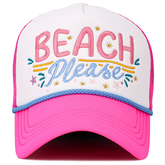 Beach Please Hat - Hot Pink