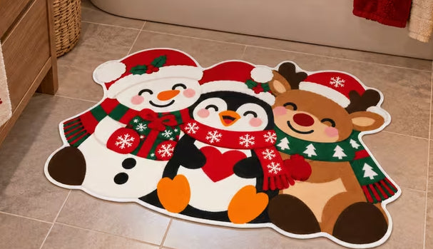 Christmas Freinds Shaped Bath/Bedroom/Kitchen Rug