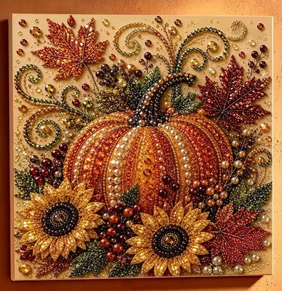 Preorder Pumpkin & Flowers Pearl Painting Kit