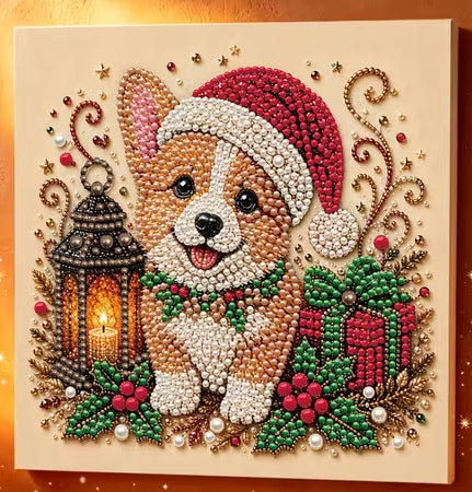 Preorder Christmas Puppy Pearl Painting Kit