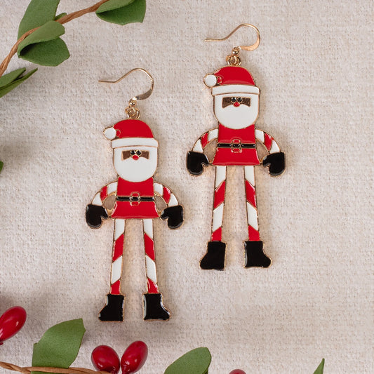 Santa Claus Earrings - Red
