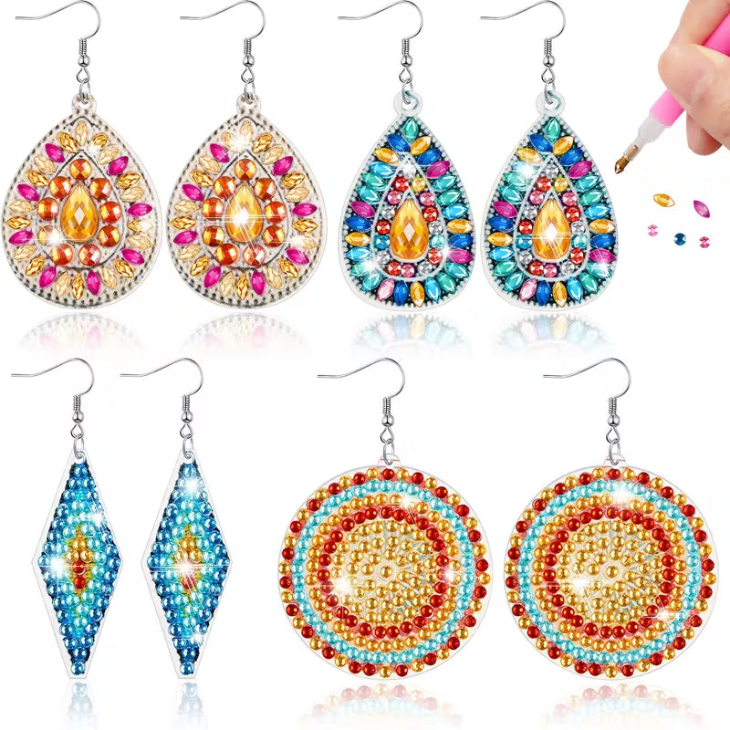 Preorder 4 Geometric Pattern Diamond Art Earrings