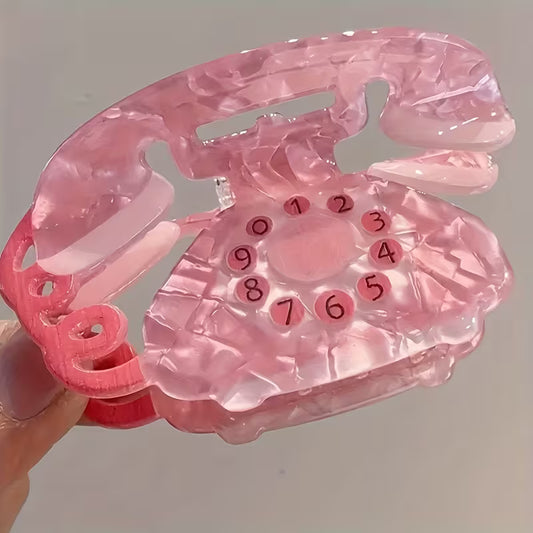 Retro Phone Hir Clip