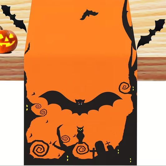Preorder Orange Bat Table Runner