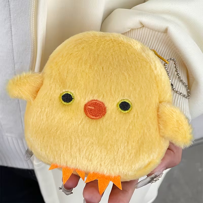 Plush Chick Coin Purse Keychain