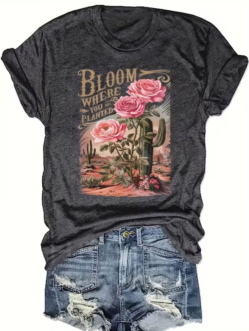 Unisex Bloom Vinyl Graphic  T-Shirt