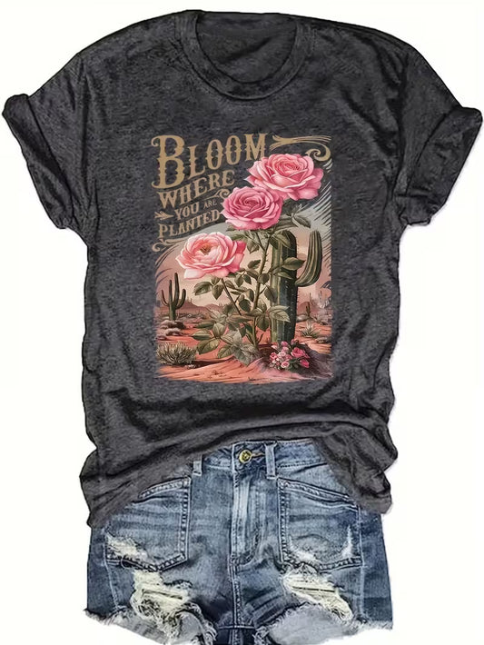 Unisex Bloom Vinyl Graphic  T-Shirt