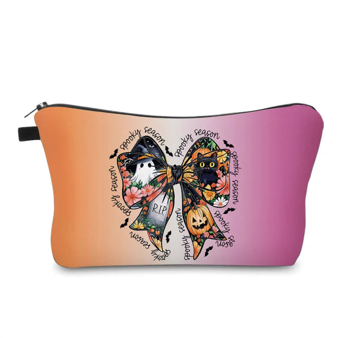Halloween Fall - Spooky Bow  Water Resistant Pouch