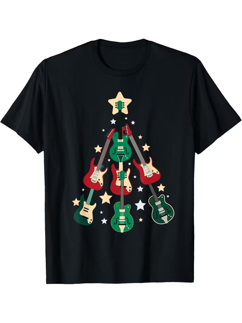 Unisex Guitra Tree Vinyl Graphic  T-Shirt