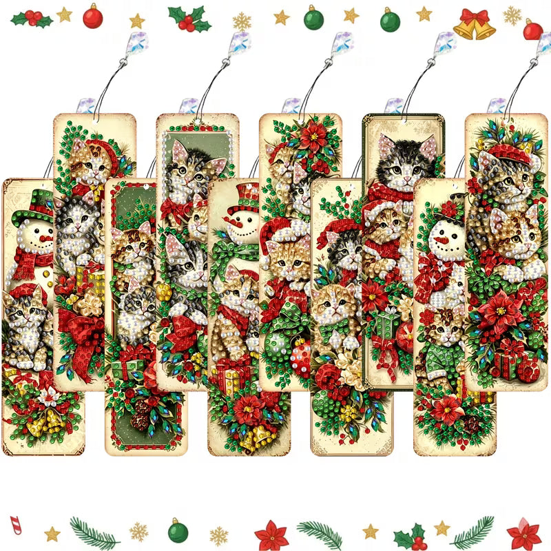 10 Christmas Diamond Art Painting Bookmarks