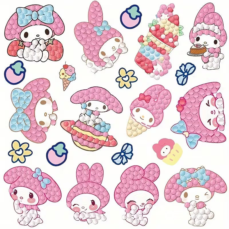Preorder 10 Kitty & Freinds Stickers Diamond Art Painting Kit